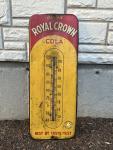 1940's Nehi Royal Crown Cola Metal Thermometer Sign