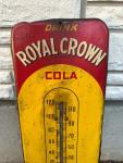 1940's Nehi Royal Crown Cola Metal Thermometer Sign