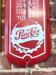 1950s Pepsi-Cola Bottlecap Thermometer Sign