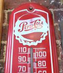 1950s Pepsi-Cola Bottlecap Thermometer Sign