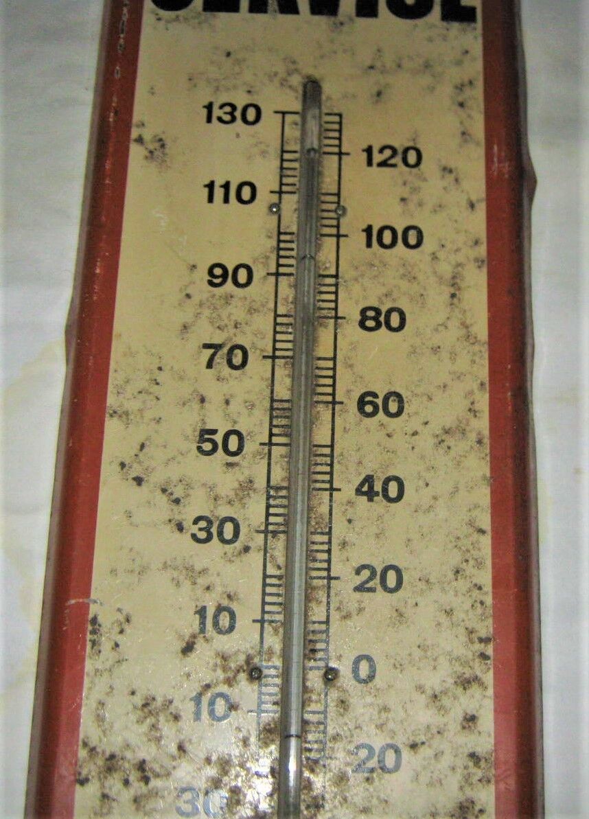 Vintage FRAM Filter Gas Oil Station Thermometer