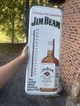 Jim Beam Bourbon Vintage Advertising Thermometer Sign