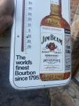Jim Beam Bourbon Vintage Advertising Thermometer Sign