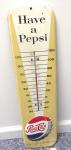 1957 Pepsi Cola Vintage Tin Wall Thermometer