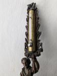 19th Century Bronze Thermometer with Black Marble Base