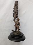 19th Century Bronze Thermometer with Black Marble Base
