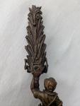 19th Century Bronze Thermometer with Black Marble Base