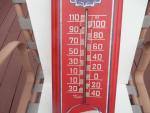 Vintage Pepsi Cola Metal Thermometer Sign 27x8