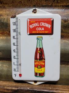 Royal Crown Cola Porcelain Thermometer Sign