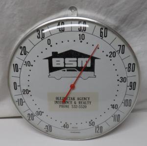 BSM Vintage Advertising Thermometer 12" Dial