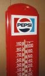 Vintage Pepsi-Cola Big Thermometer Sign with Logos