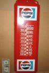 Vintage Pepsi-Cola Big Thermometer Sign with Logos