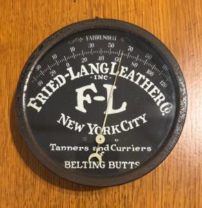 Vintage Fried-Lang Leather Co. NYC Thermometer