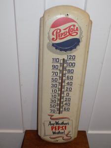 Pepsi-Cola Vintage Metal Thermometer