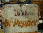 Vintage Dr Pepper Metal Thermometer Sign 25"x10