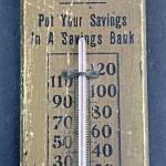 Vintage Wooden Thermometer The Savings Institution Williamsport PA