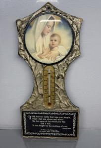 Vintage Mother Mary Advertising Thermometer - Dry Cleaner