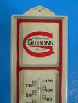 Gibbons Beer Vintage Metal Advertising Thermometer