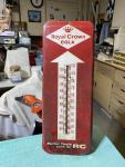 1950s RC Royal Crown Cola Metal Thermometer