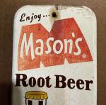 Mason's Root Beer Vintage Metal Advertising Thermometer