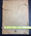 Vintage Reverse Painted Silhouette Thermometer with Window Scene