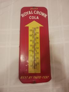 1950s RC Royal Crown Cola Large Metal Thermometer