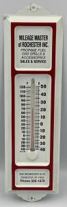 Rochester Vintage Mileage Master Metal Thermometer
