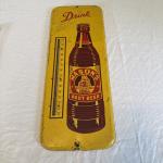 1940s Mason Root Beer Advertising Thermometer 25.5"x9.5