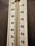Taylor Antique Porcelain and Cast Metal Thermometer