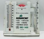 Vintage Agronomy Feed Rain Gauge Thermometer