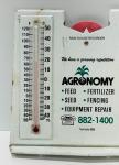 Vintage Agronomy Feed Rain Gauge Thermometer