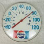 Vintage Pepsi Cola Round Thermometer, 18 Inches