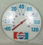 Vintage Pepsi Cola Round Thermometer, 18 Inches