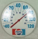 Vintage Pepsi Cola Round Thermometer, 18 Inches