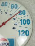 Vintage Pepsi Cola Round Thermometer, 18 Inches