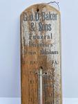 Baker Funeral Home Wooden Advertising Thermometer