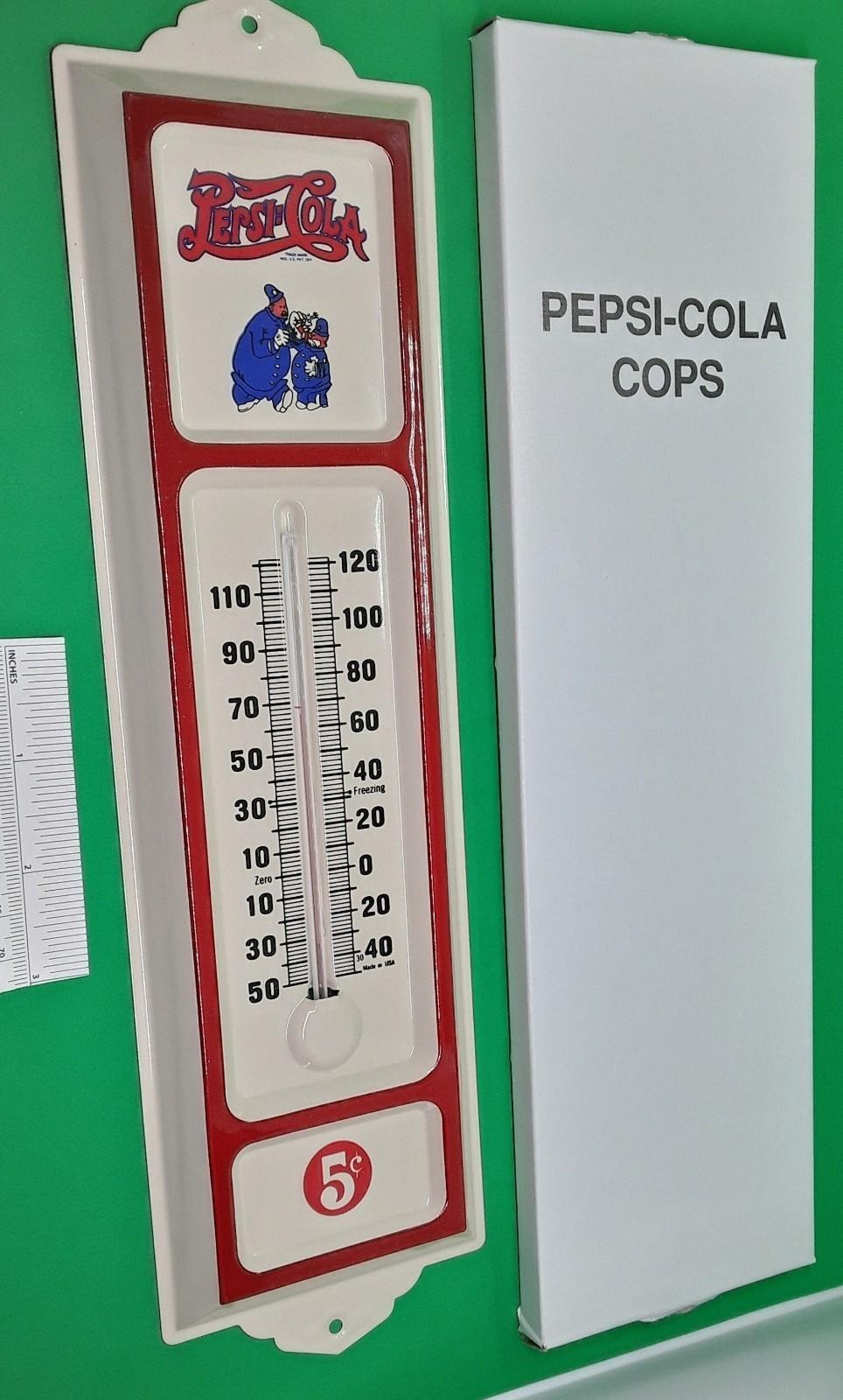 1980s Pepsi-Cola Outdoor Thermometer with Box