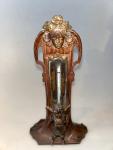 Art Nouveau Cherub & Maiden Bronze Thermometer 10