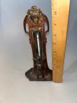 Art Nouveau Cherub & Maiden Bronze Thermometer 10