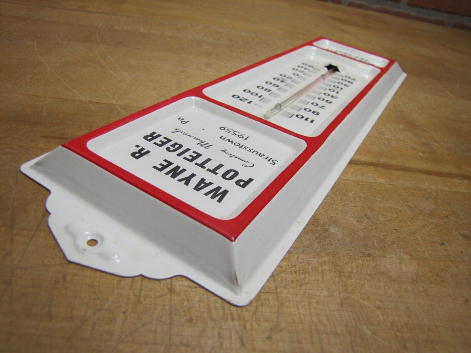 Wayne Potteiger Strausstown PA Advertising Thermometer