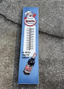 Frostie Root Beer Vintage Metal Thermometer Sign