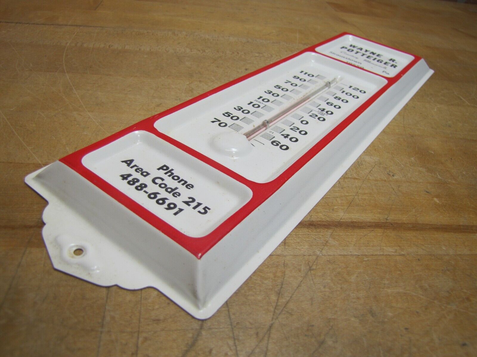 Wayne Potteiger Strausstown PA Advertising Thermometer