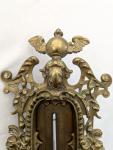 Vintage Brass French Thermometer with Winged Gargoyle