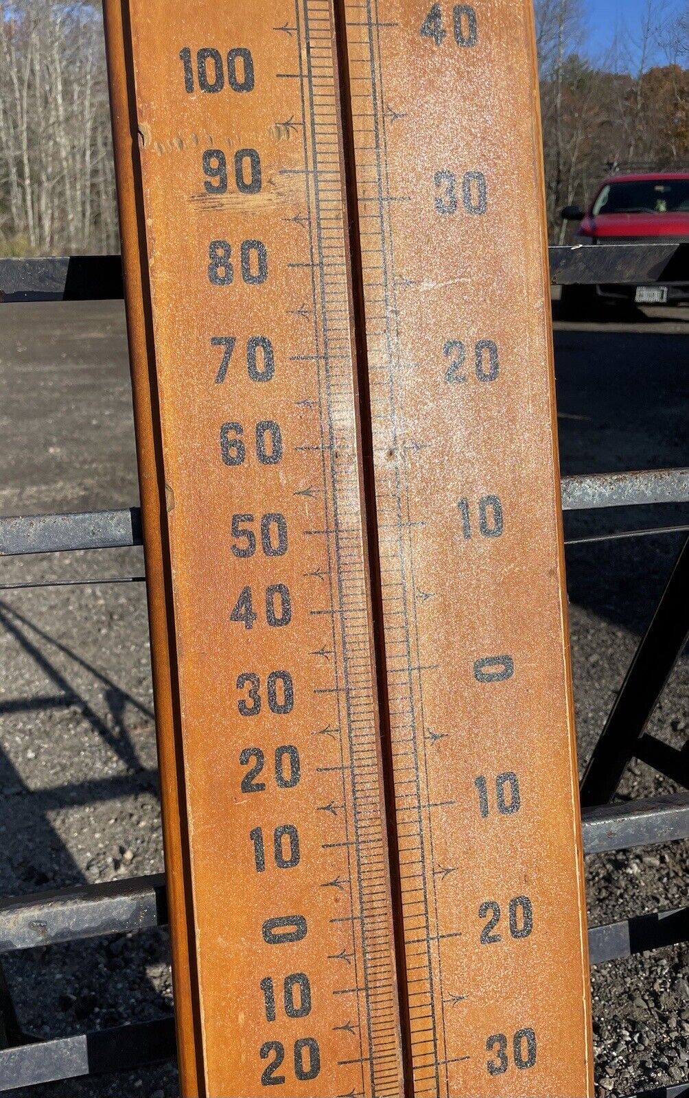 1800s Ferris Hams & Bacon Butchers Advertising Thermometer