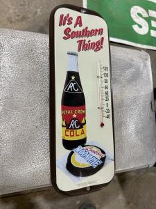 RC Royal Crown Cola Moon Pie Metal Thermometer Sign