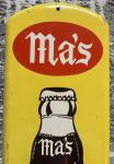 1944 Ma's Root Beer Vintage Tin Thermometer