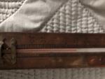 Vintage English Wooden Wall Thermometer