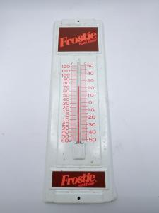1960s Frostie Root Beer Metal Wall Thermometer