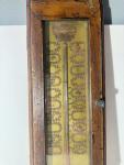 Italian Antique Wood Cased Alcohol Thermometer, Signed