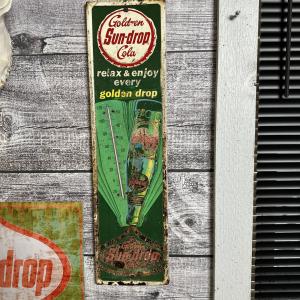 Sun Drop Cola Vintage Thermometer with Patina Finish